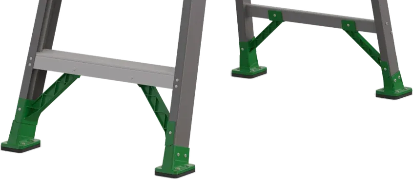 The four sensor-equipped feet of the Game Changer Smart Ladder