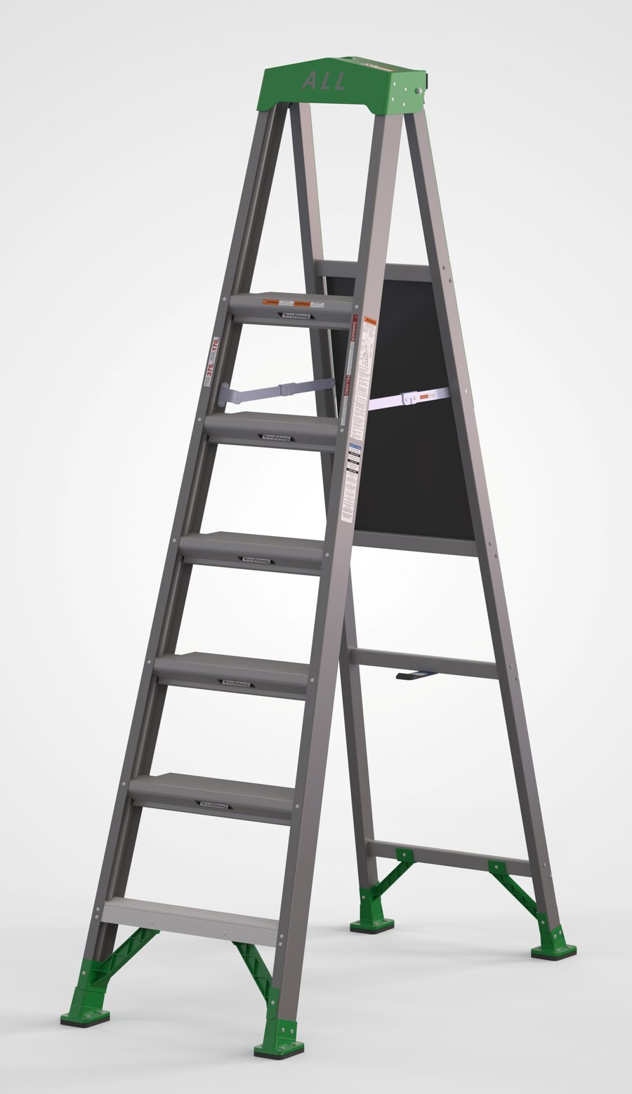 Game Changer Smart Ladder, opened and standing